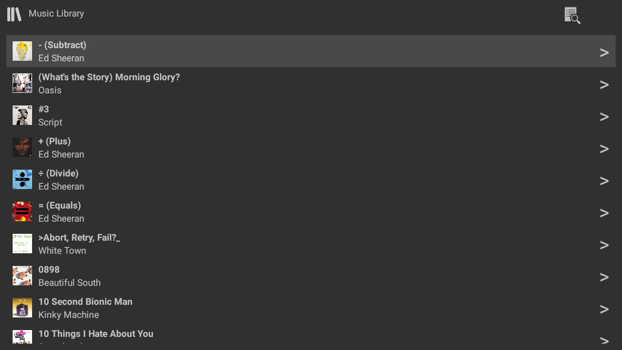 Music Library Albums