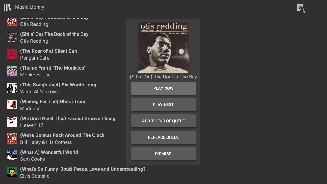 Music Library Selection